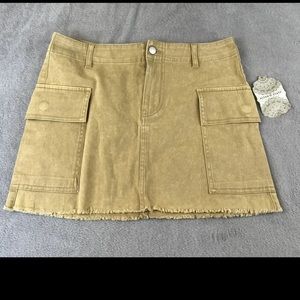 Altar'd state womens yellow mini skirt size small